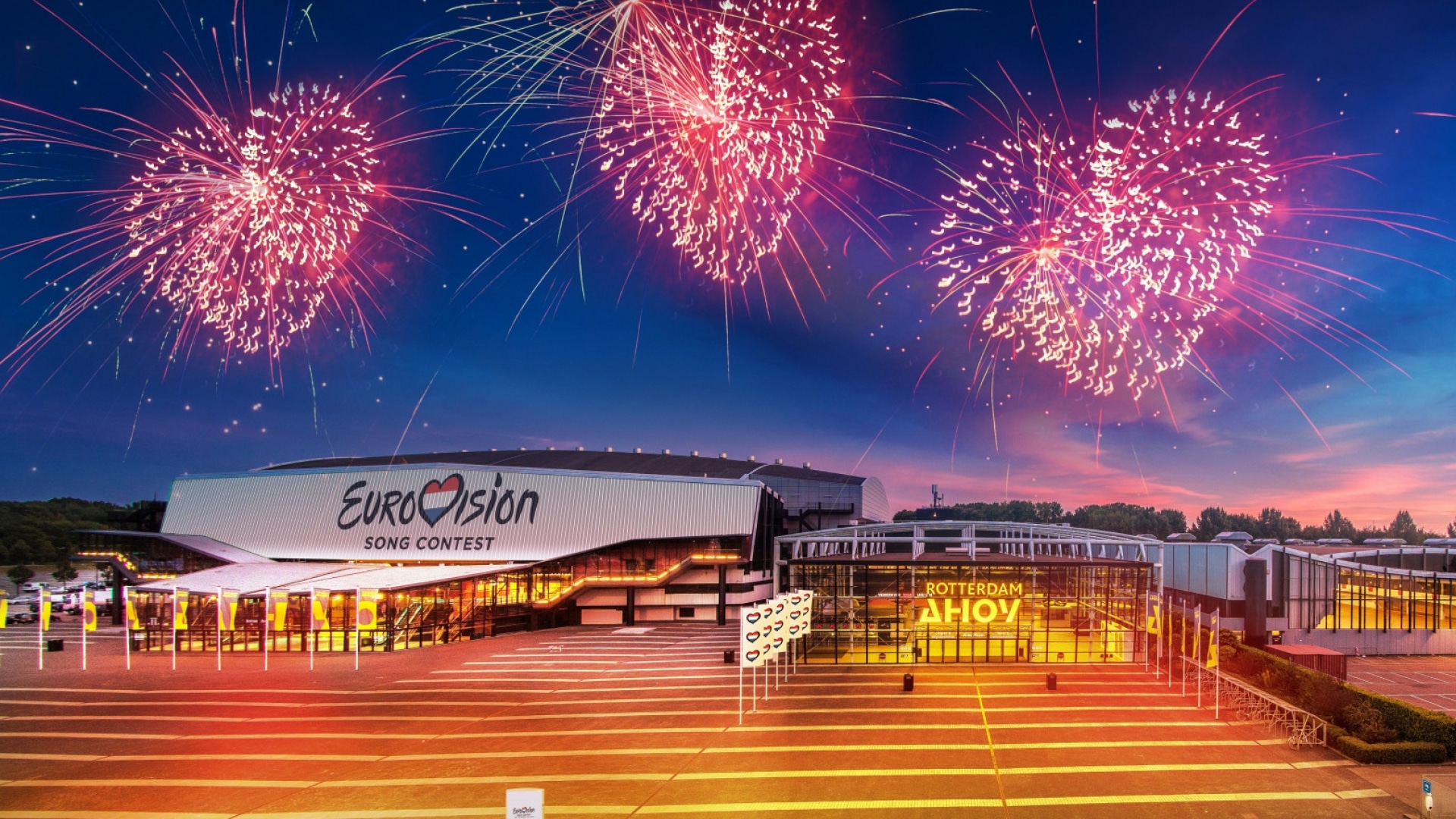 A 2020-as Eurovíziós Dalfesztivál hollandiai helyszíne, az Ahoy Rotterdam - az Ahoy Rotterdam fotógrafikája