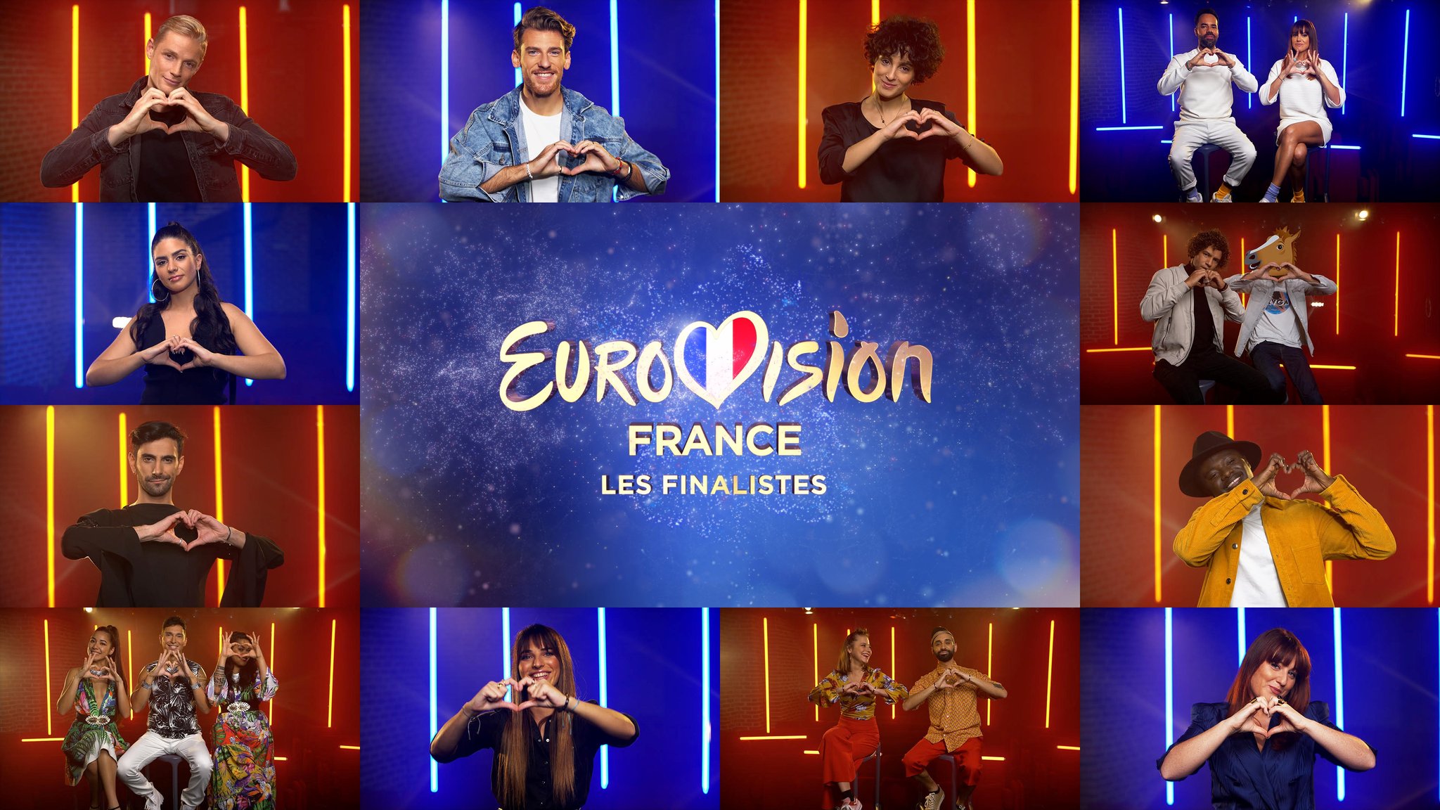 A Eurovision France - C est vous qui décidez! 12 indulója a 2021-es francia nemzeti döntőn - a France Télévisions grafikája