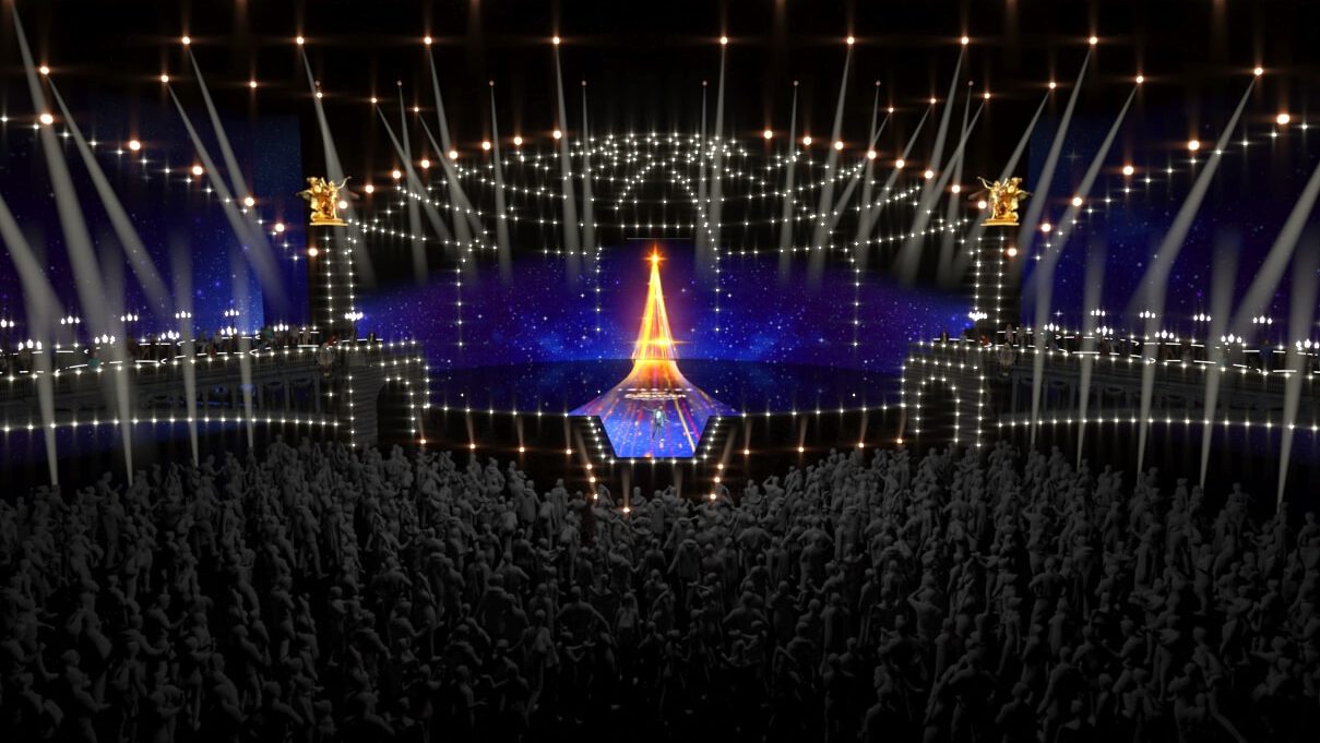A 2021-es Junior Eurovíziós Dalfesztivál színpadterve a France Télévisions megbízásából, az Agence Arobas képein (2)