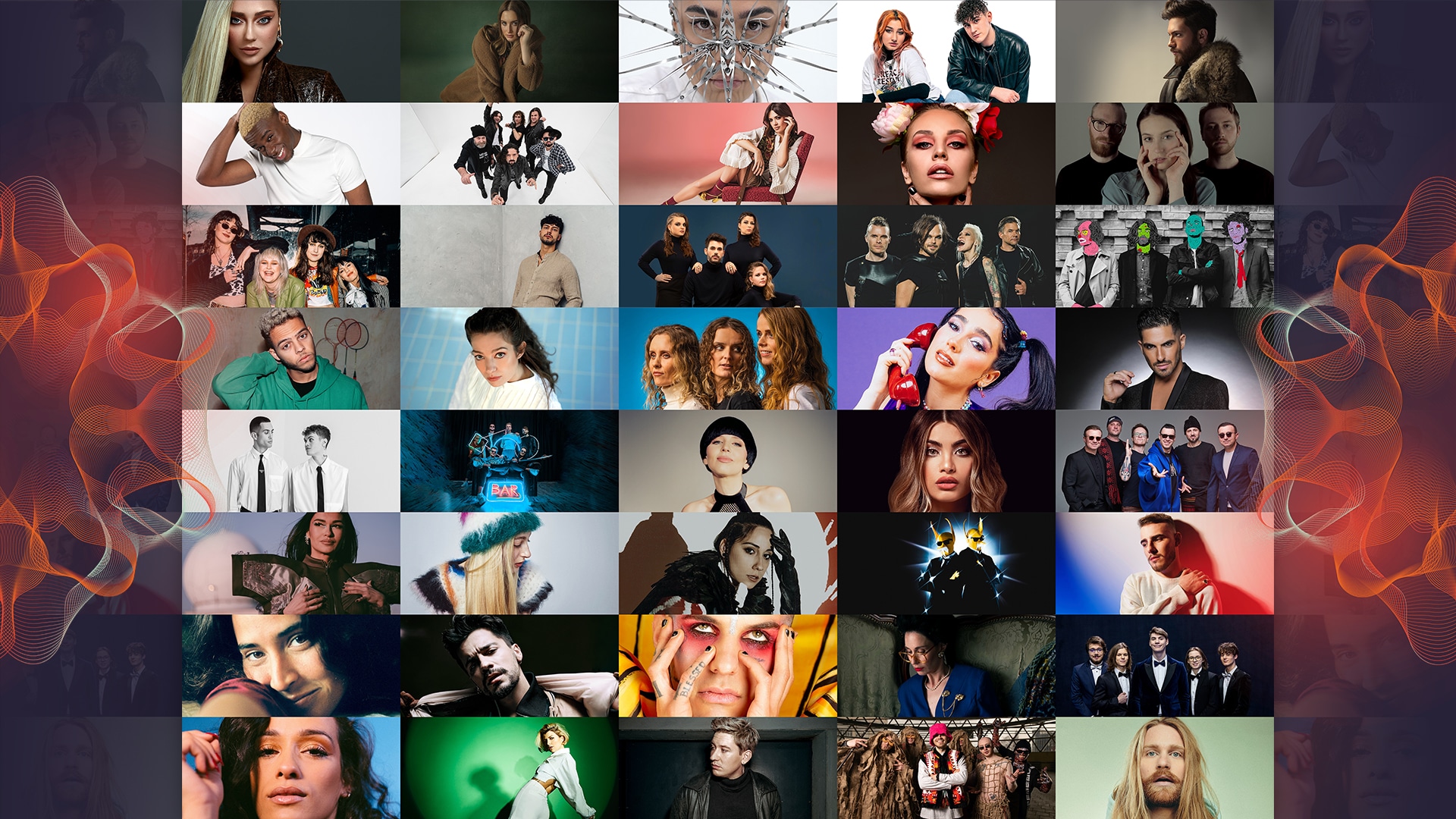 All Songs from The Show 2022 - Eurovíziós Dalfesztivál 2022 - A show összes résztvevője - OurVision Production grafikája az EBU & Eurovision.tv grafikai elemeinek felhasználásával
