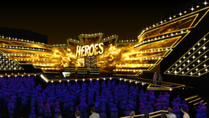 A 2023-as Junior Eurovision Song Contest színpadának látványtervei a nizzai Palais Nikaïa-ban - a France Télévisions képei